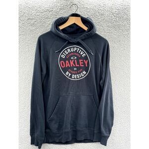 Oakley Sweatshirt Men's Medium Hoodie Black Red Disruptive By Design